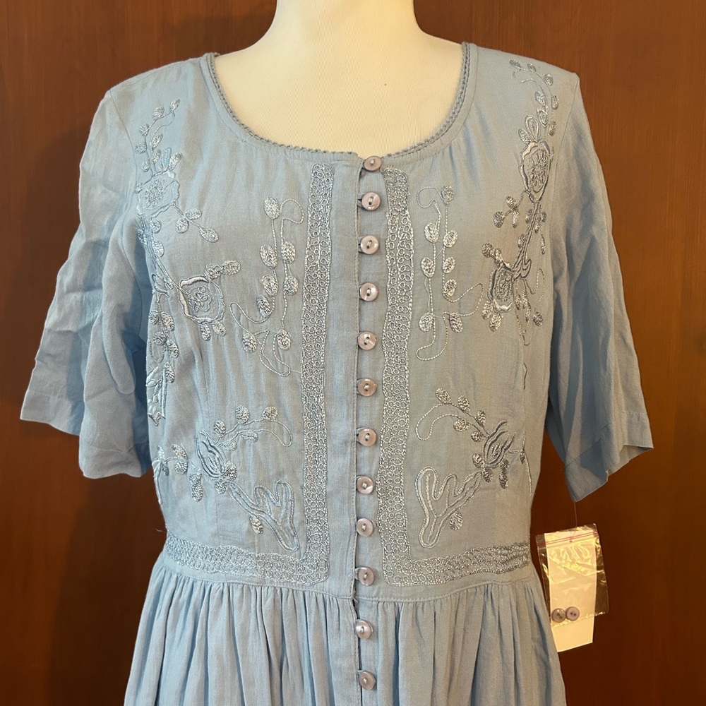 NWT Together blue embroidered dress - Picture 2 of 5
